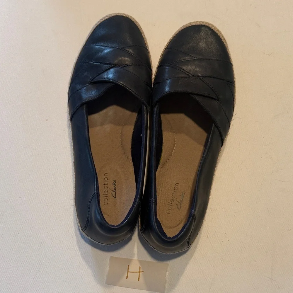 Clarks Black Espadrille Women's Shoes